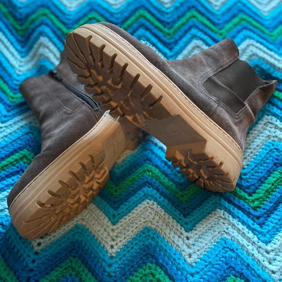 Chunky suede boots - Gabor - Picture 1 of 3
